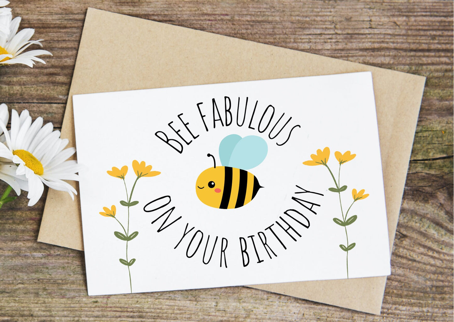 Bee fabulous birthday card