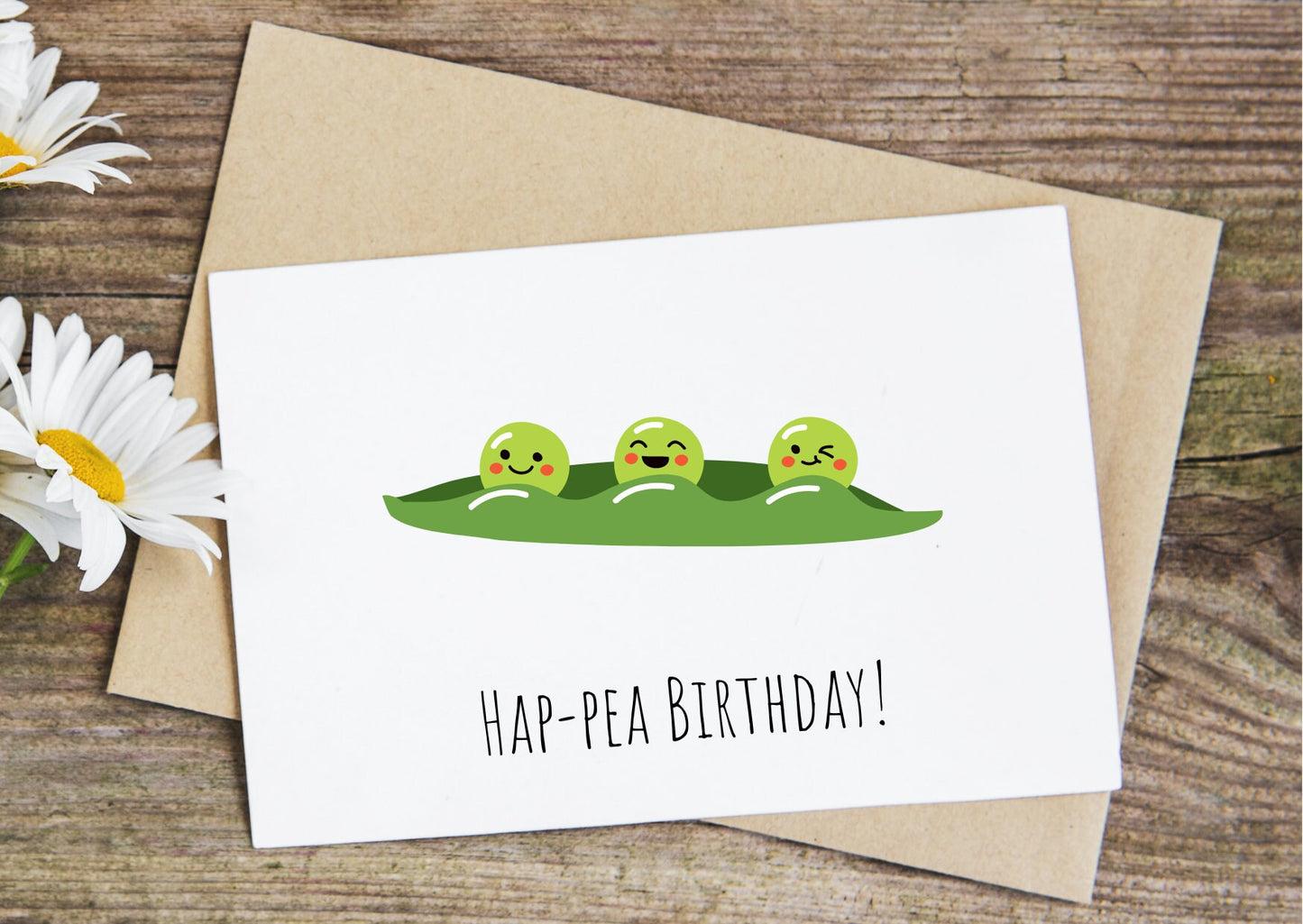 Hap-pea birthday greetings card