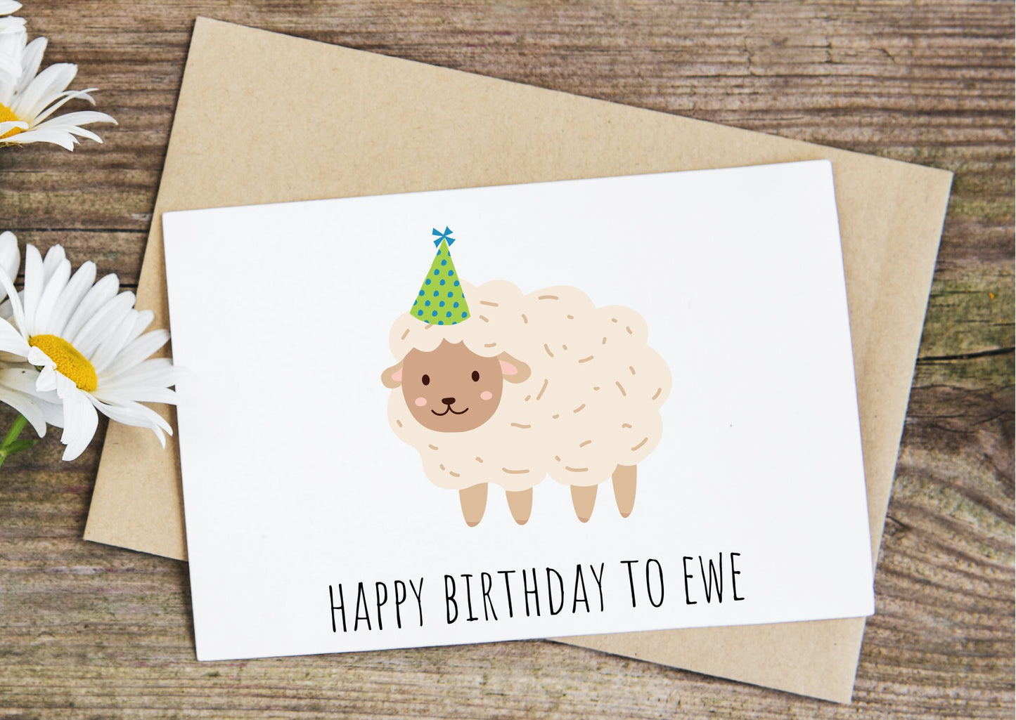 Happy birthday to ewe, sheep birthday card