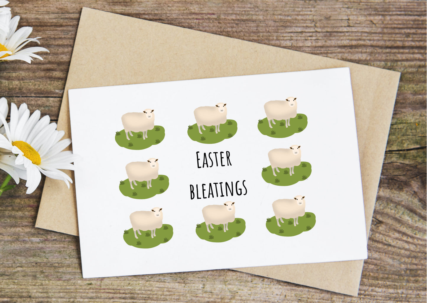 Easter bleatings, Easter card