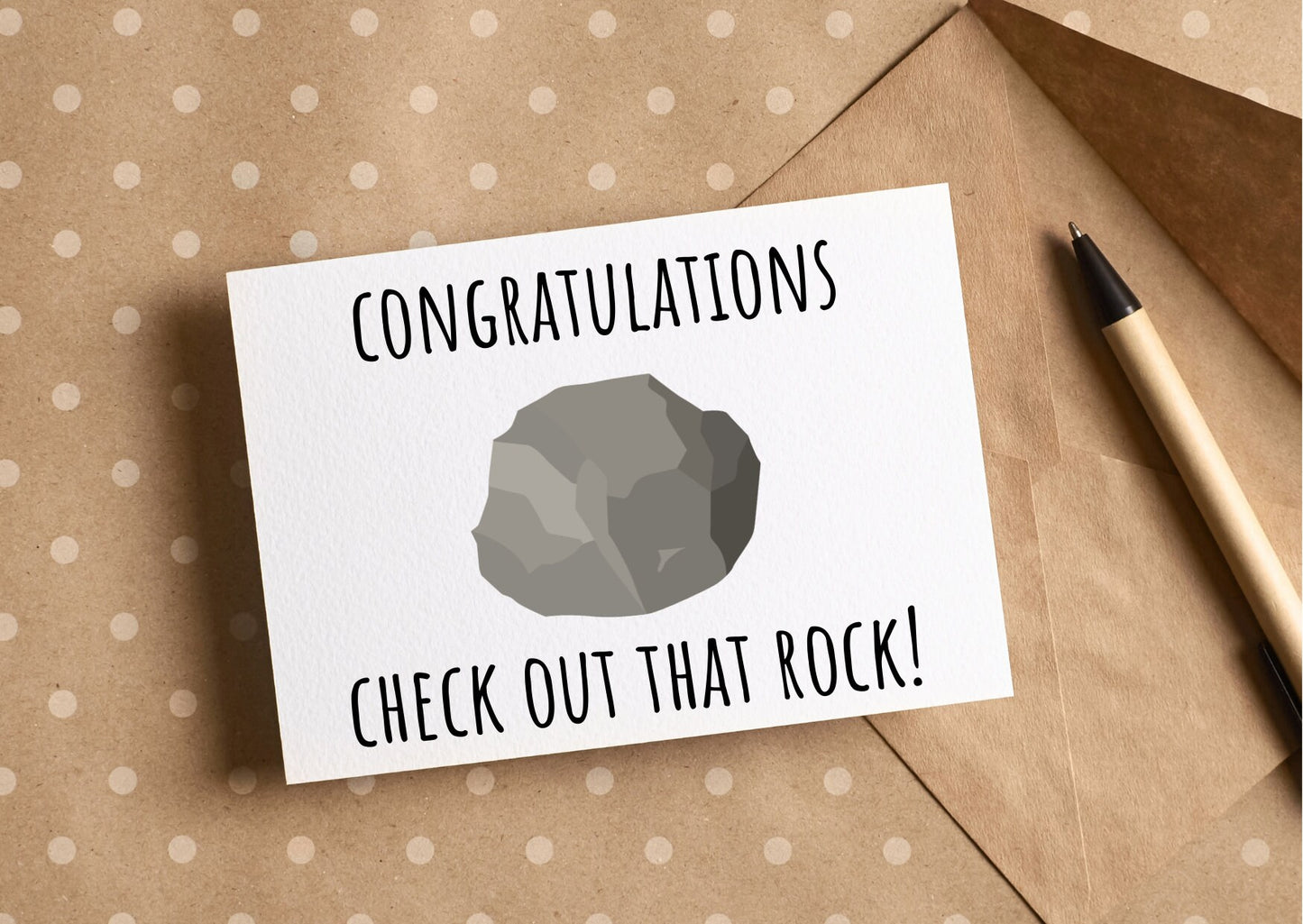 Check out that rock, engagement card