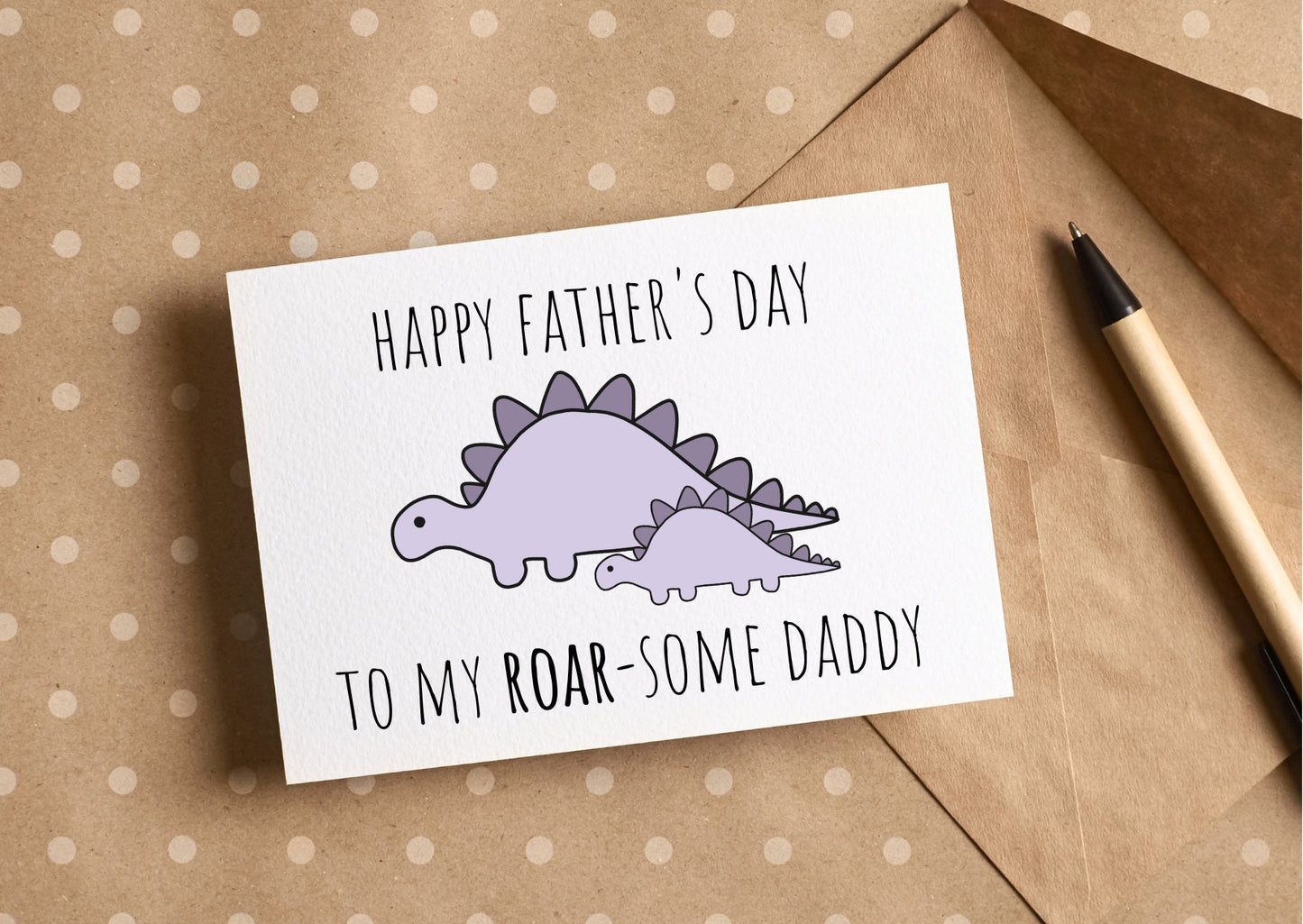 Roarsome daddy father's day card