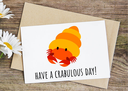 Crabulous day, crab card