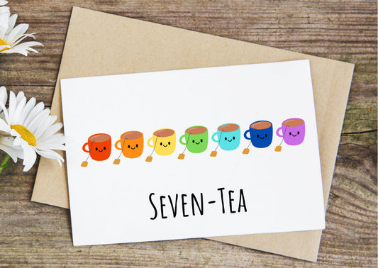 Seven-Tea, 70th birthday card