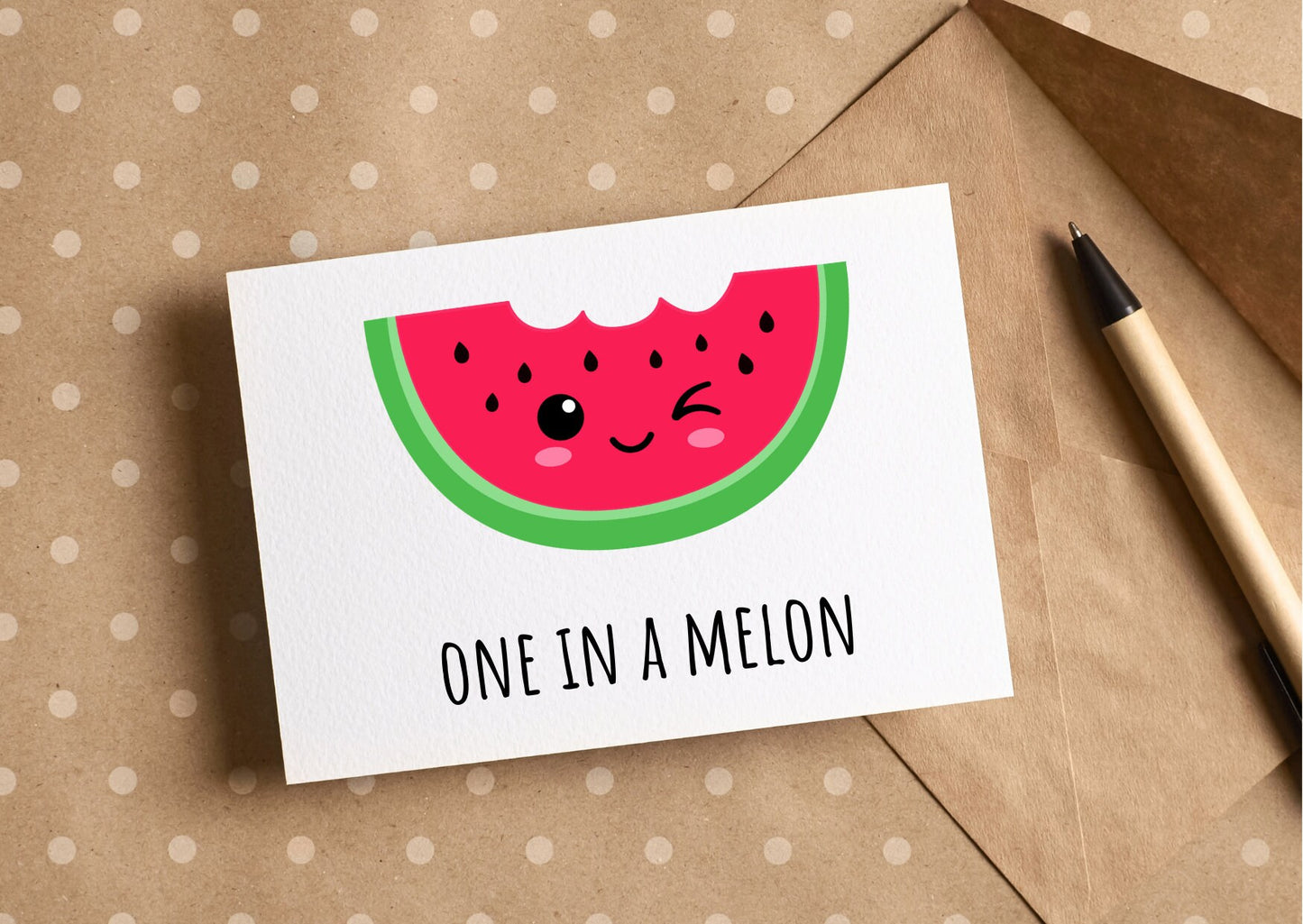 One in a melon card