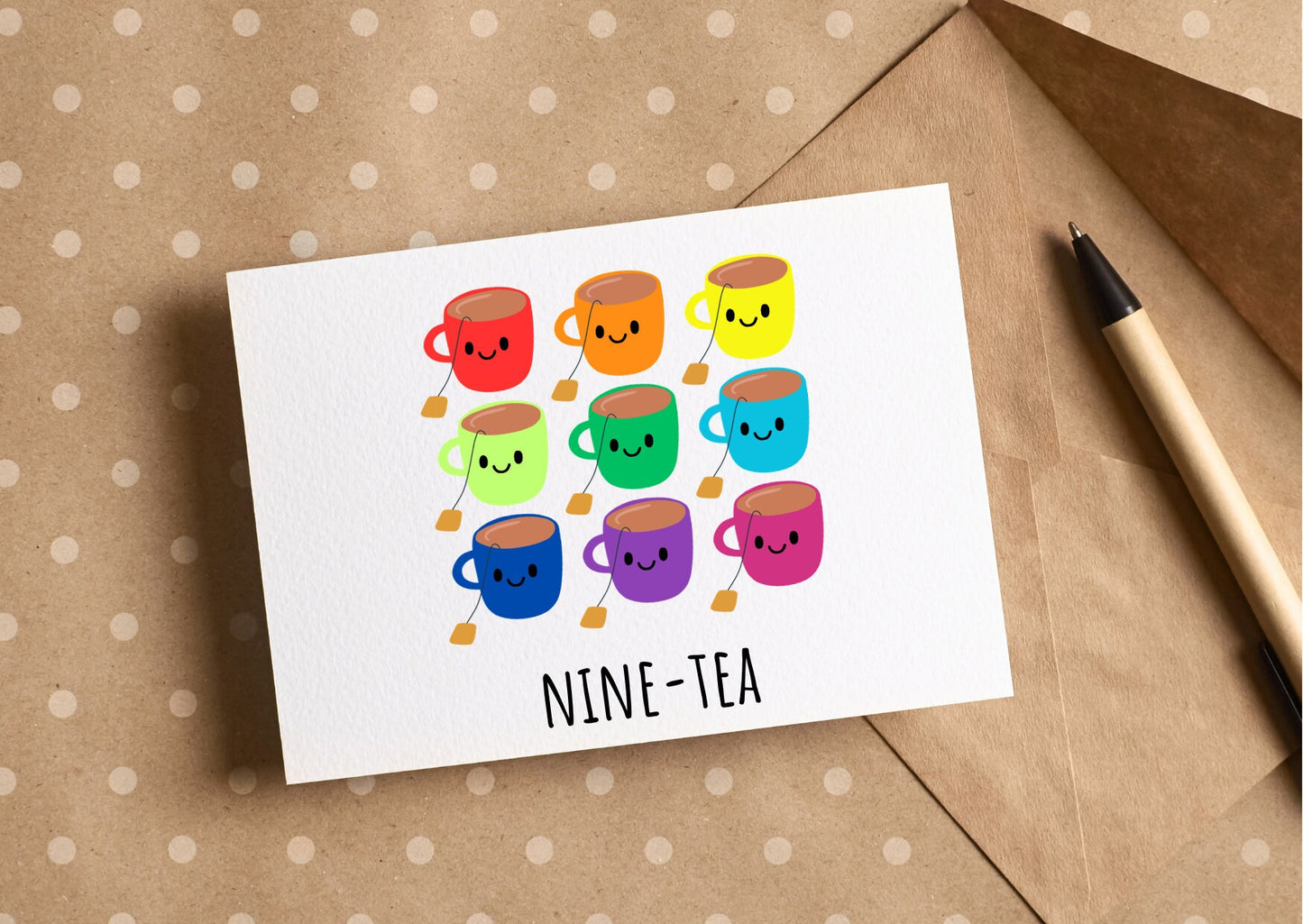 Nine-Tea, 90th birthday card